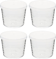 Set di 4 Bicchieri Multifunzionali con Coperchio – Perfetti per Latte, Succo e Spuntini