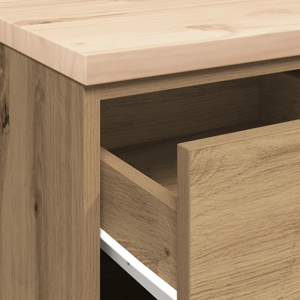 Armadietto per Garage in Rovere Artigianale 40x51x85 cm