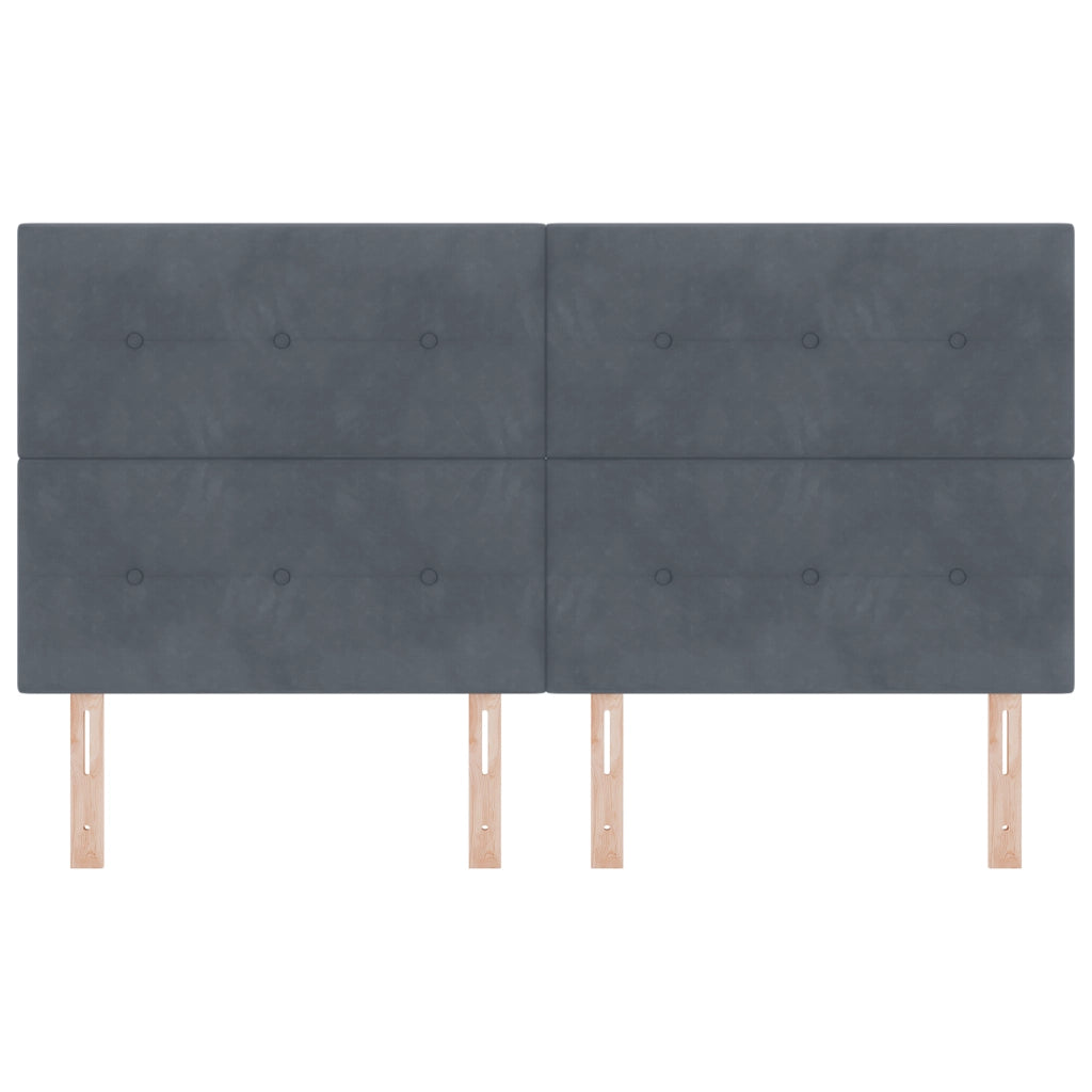 Testata LED  Grigia Scura 90 cm in Velluto