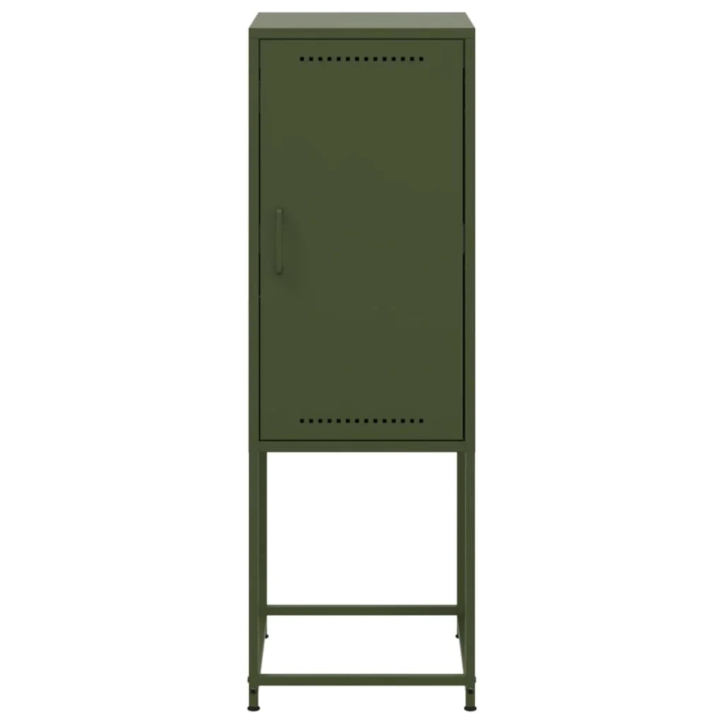 Buffet credenza cassettiera armadio mobile contenitore organizer per cucina soggiorno salotto verde oliva 36 x 39 x 107 cm acciaio verde 02_0036573