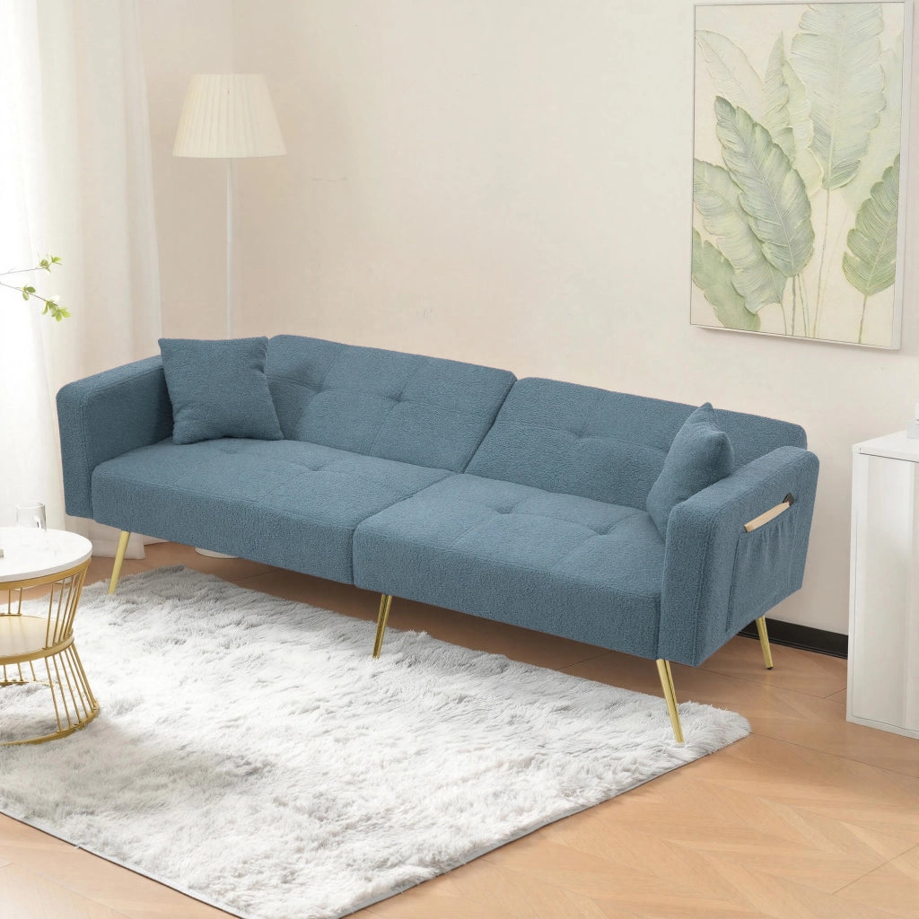 Divano letto regolabile - Zephmum- Con cuscini e tasche laterali