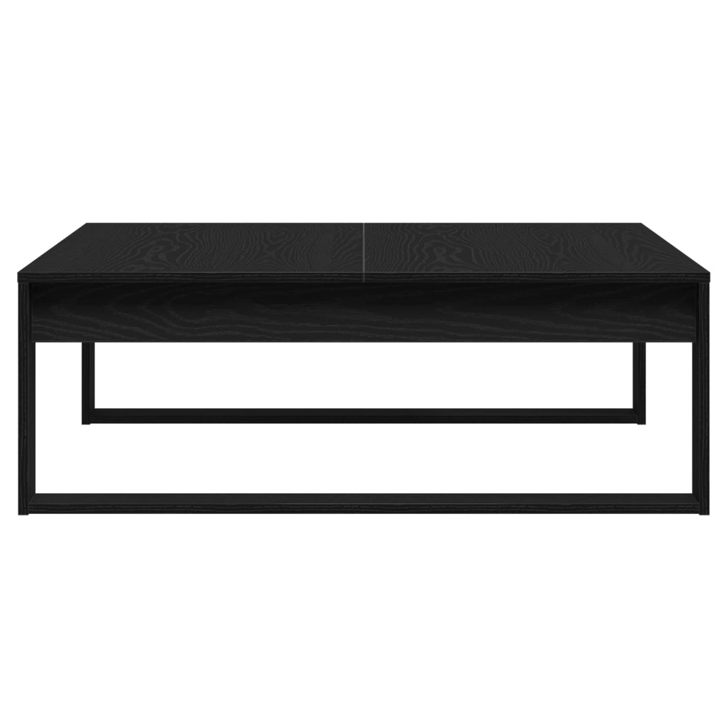 Tavolino da caffÃ¨  Nero Rovere 100x100x35 cm in legno ingegnerizzato