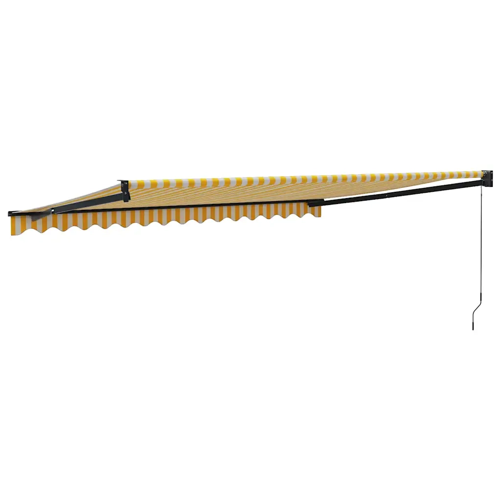 Tenda Retrattile Gialla e Bianca 4,5x3 m in Tessuto e Alluminio 3154459