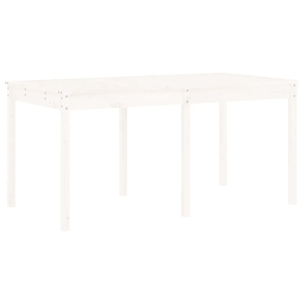 Set da Pranzo per Giardino 13pz Bianco Legno Massello di Pino 3157722