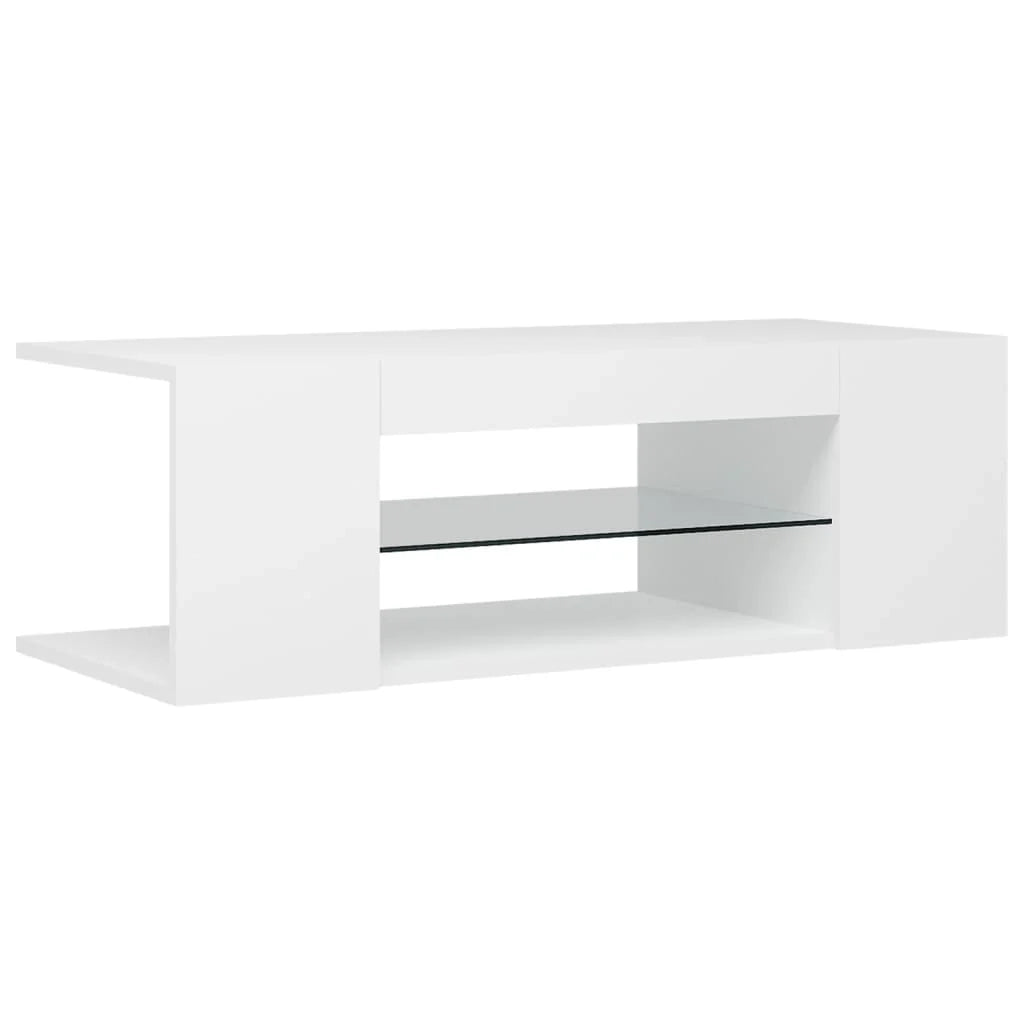 Mobile TV multimediale mensola TV credenza mobile TV per sala da pranzo soggiorno camera da letto con luci LED 90 x 39 x 30 cm bianco 02_0026627