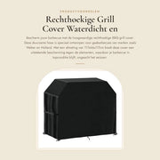 Copri griglia per barbecue impermeabile - dimensioni rettangolari - resistente ai raggi UV - tessuto in Oxford duraturo - 117x66x117cm - protezione contro la sporcizia e l'umidità