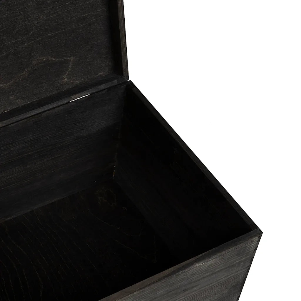 Scatola in Legno con Coperchio Nero 40x30x23cm in Legno di Pino CFW7306997