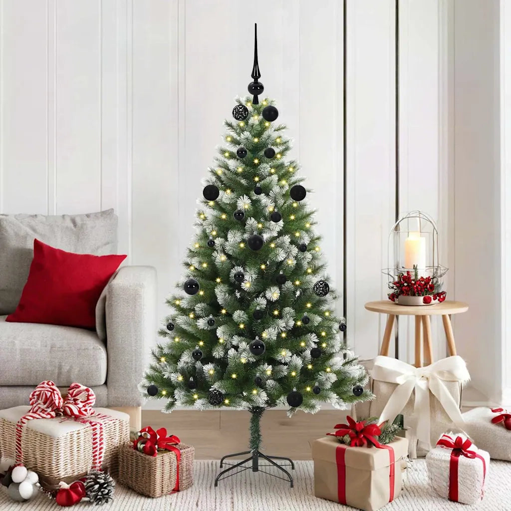 Albero di Natale artificiale a cerniera con neve fioccata 3395434