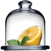 Trade Shop - Piatto In Vetro Trasparente Per Dolci Frutta Con Cupola In Vetro Cm 10,5h Diam.10 -