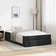 vidaXL Struttura letto con materasso Nero 120 x 200 cm Pelle sintetica