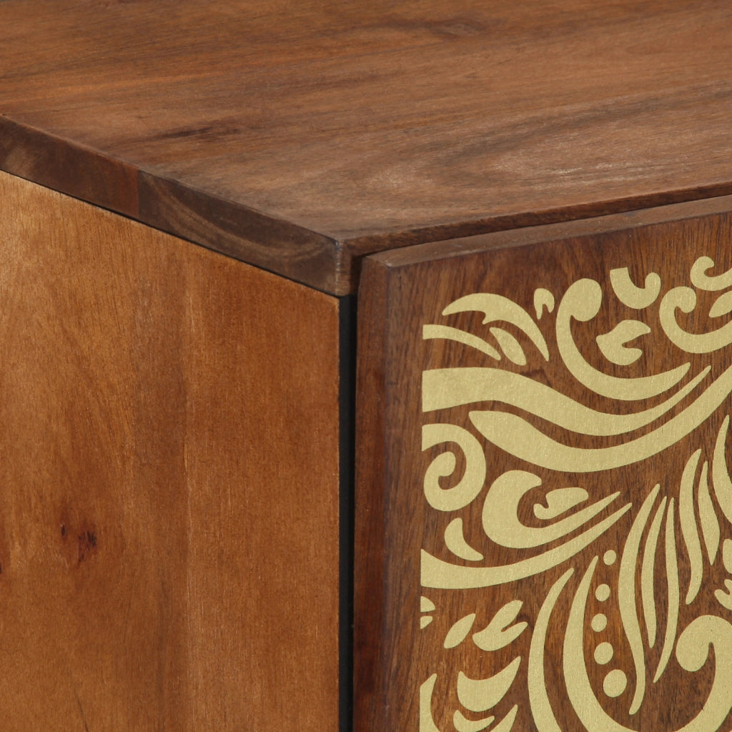 Sideboard 60x33x75 cm Legno Massello di Mango