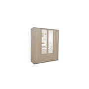 Armadio TOM 4 porte – Rovere Sonoma – Con specchio – L160 x H185 cm