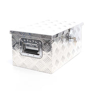 Cassetta portattrezzi in alluminio 50,8x30,5x24cm color silver con chiave