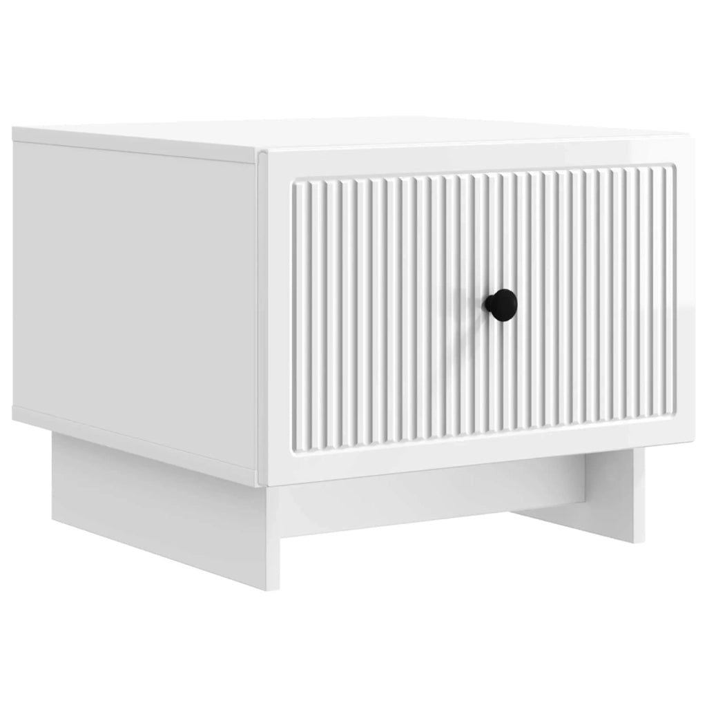 Tavolino da salotto con cassetto Bianco Lucido 49 x 50 x 40 cm 894049