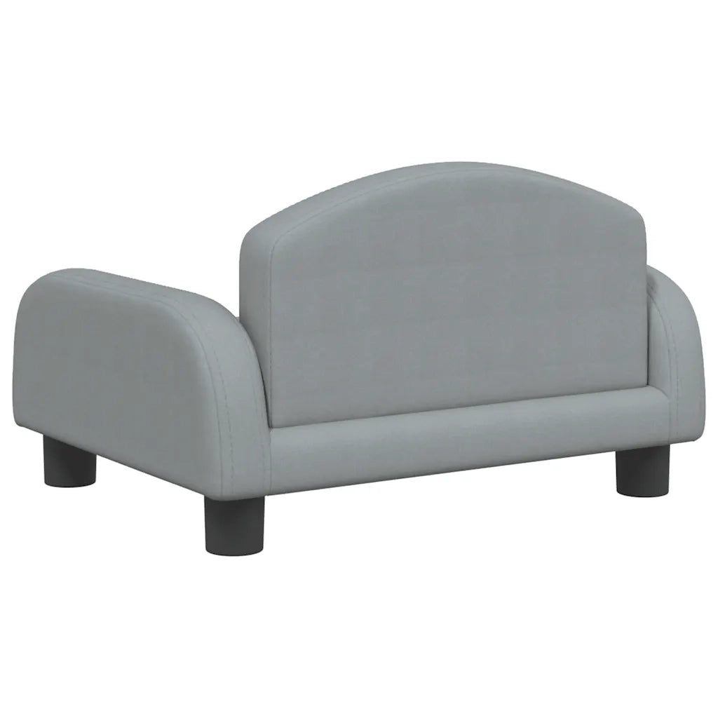 Divano per Bambini-Sofa-Divanetto Grigio Chiaro 50x40x30 cm in Tessuto