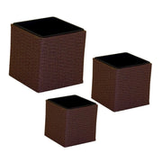 Portavaso polyrattan 1-3 noce quadro cm 38x38h38
