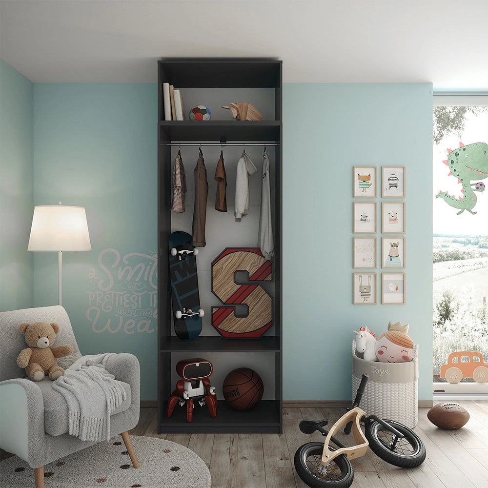 Armadio Elmo Antracite 80 x 40 cm Set di 2 Vicco
