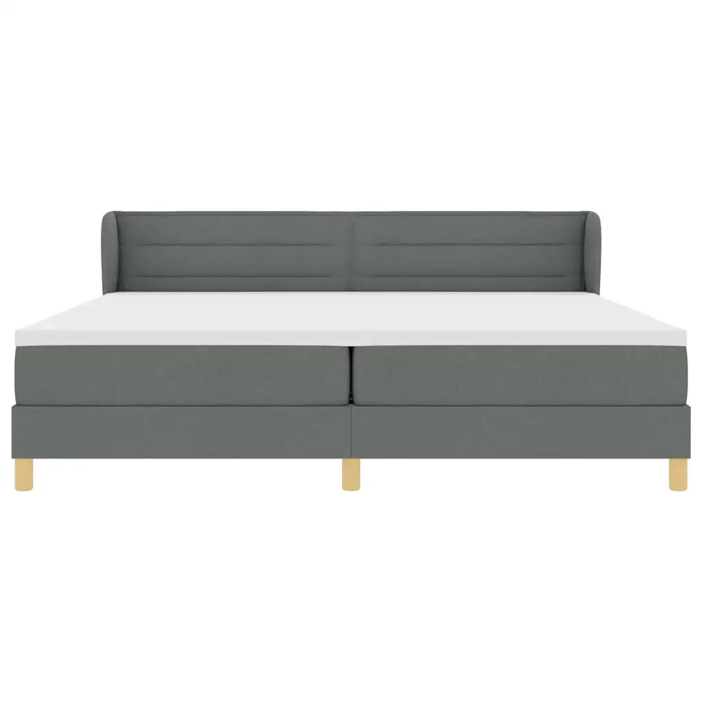 Letto a molle con materasso Grigio scuro 200 x 200 cm Tessuto 3340172