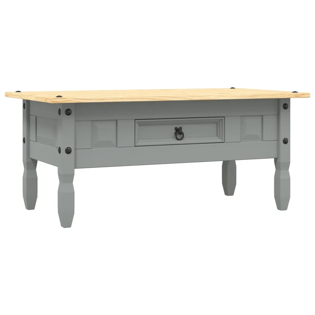 Tavolino CaffÃ© Pino Messicano Corona Range Grigio 100x60x45cm cod mxl 10063