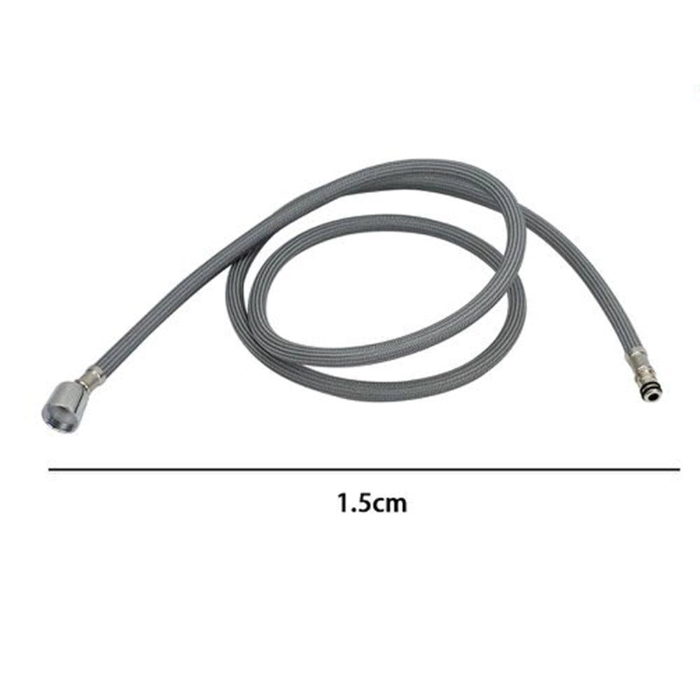 Trade Shop - Tubo Flessibile Di Ricambio Per Doccetta Estraibile Miscelatore Cucina Grigio 1.5mt 79351 -