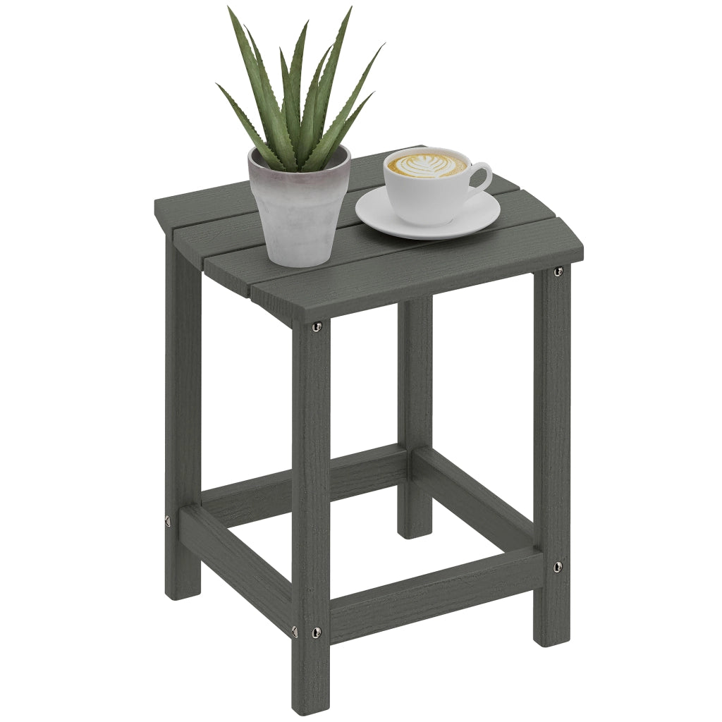 Tavolo da giardino in HDPE ¨C zephmum ¨C Grigio 48x37x46 cm