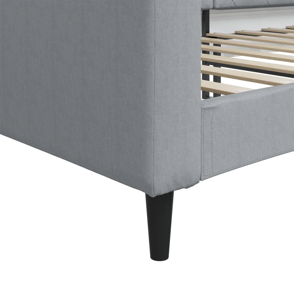 vidaXL Letto da Giorno Grigio Chiaro 90x200 cm in Tessuto