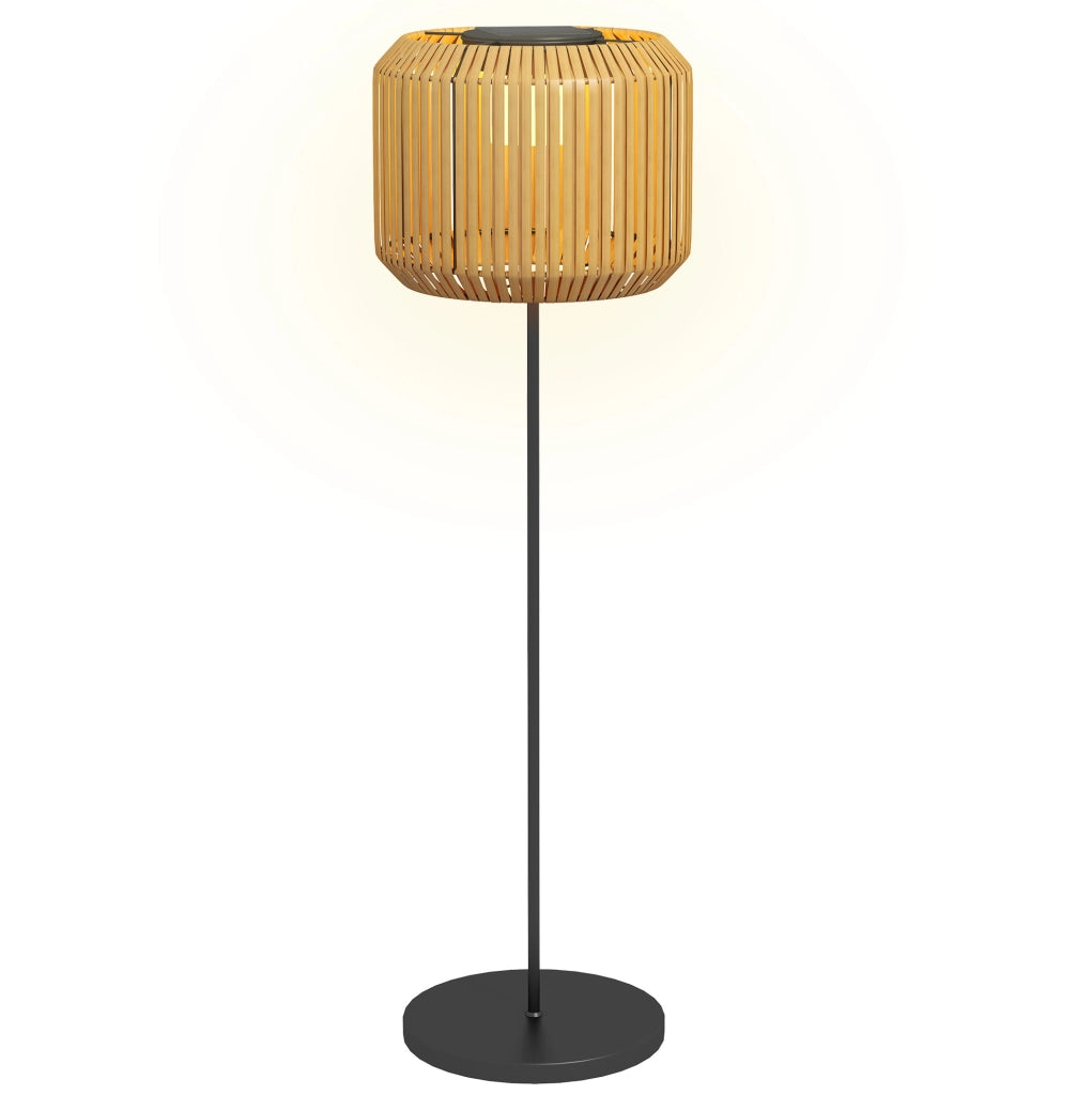 Lampada solare da giardino ?34x130 cm con LED 2500 K in acciaio giallo