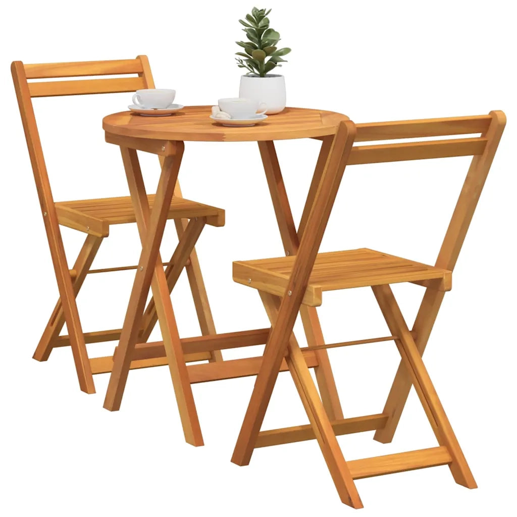 Set da Pranzo per Giardino con cuscino 3 pz | Set Salotto da Giardino Olio Naturale