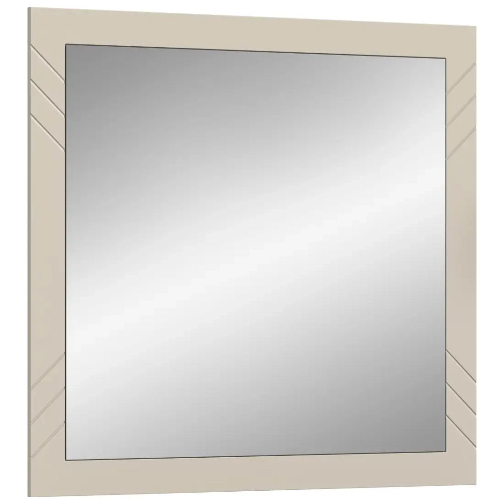 Specchio LUNA - Beige opaco - Quadrato 80x80 cm - Da appendere