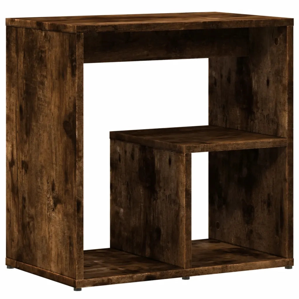 Tavolini 2 pz | Tavolo laterale rovere fumo 50x30x50 cm in Legno Multistrato