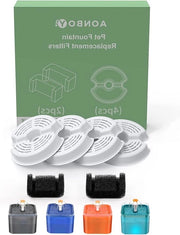 Filtro per fontane per gatti - 4 filtri - 2 sponze per fontane - filtrazione multipla - filtro a pelo - compatibile con F2