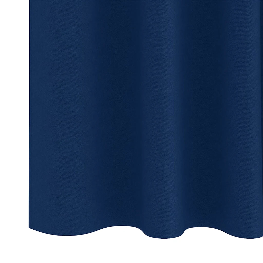 Tende Blackout con Anelli 2 pcs Blu Scuro 245 x 140 cm 4107476