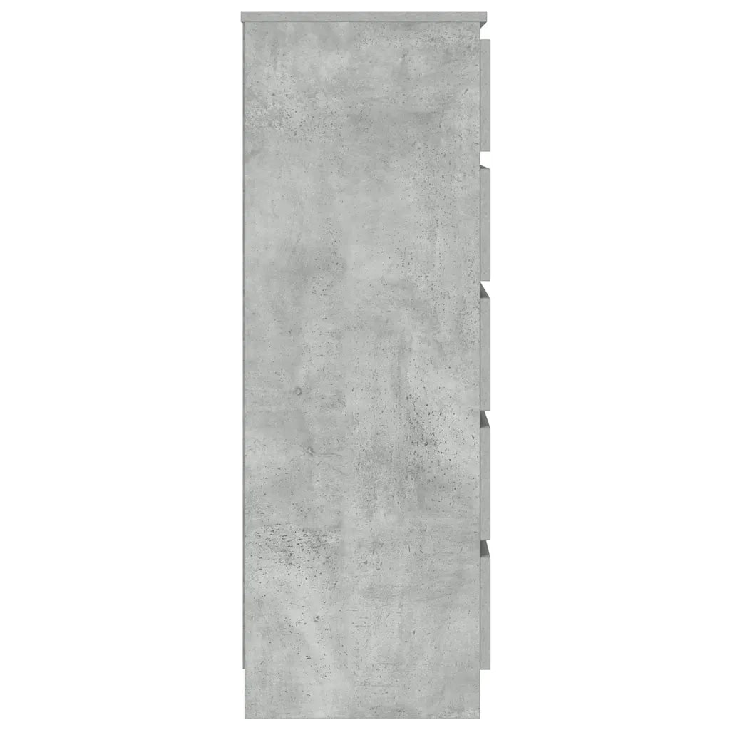 Cassettiera Grigio Cemento 60x36x103 cm in Legno Multistrato