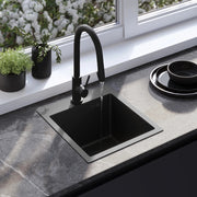 Lavello In Acciaio Leo 40 Black senza rubinetto da cucina