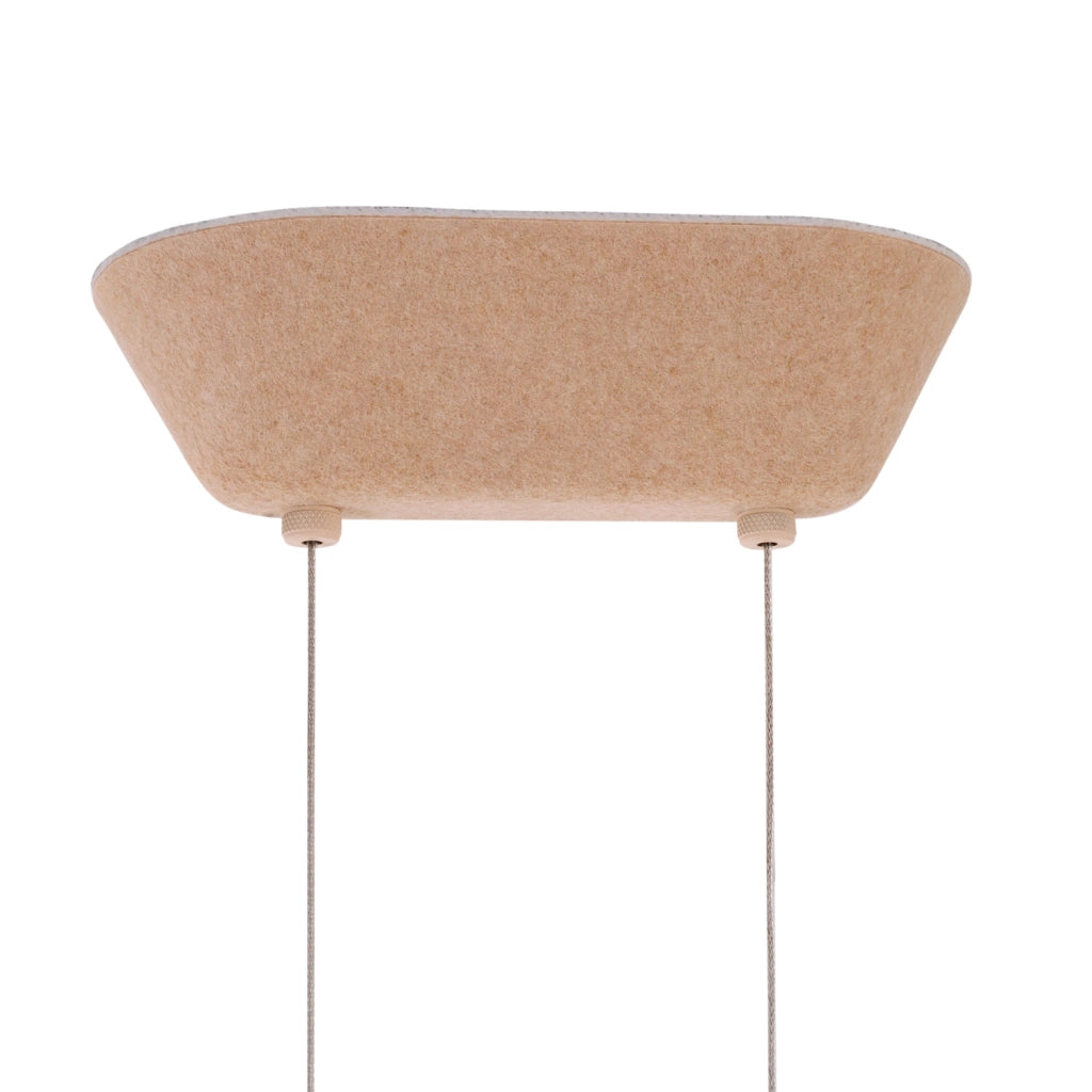 Lampada a sospensione in feltro crema LED 8W Maxlight