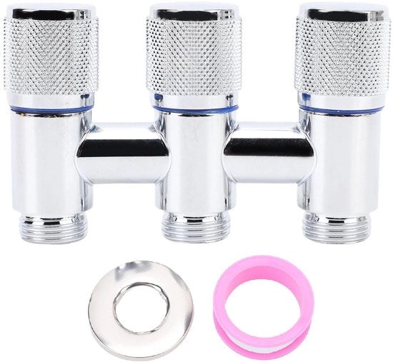 Splitter per acqua RVS con controllo autonomo - G1/2 - installazione facile - idoneo per risparmio d'acqua
