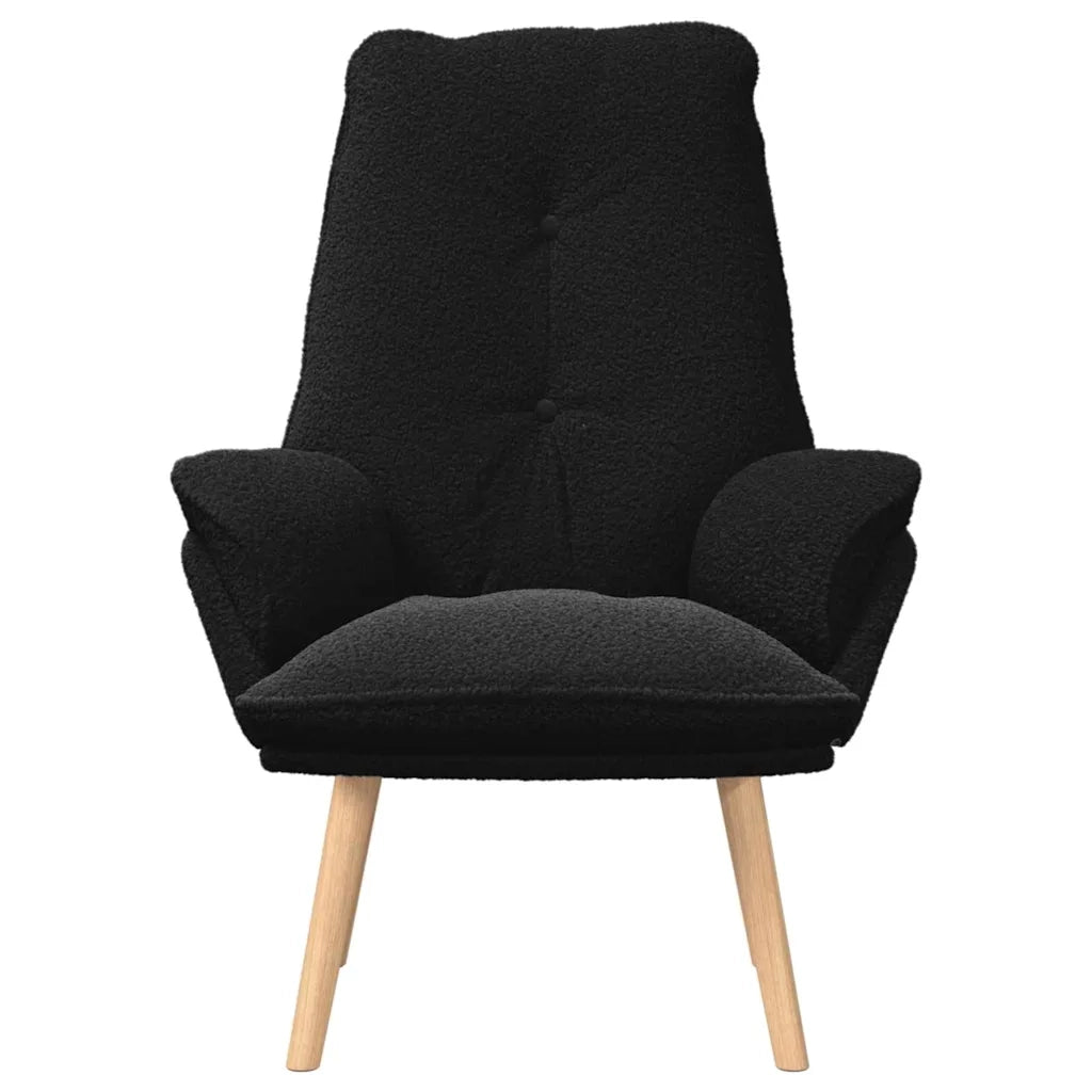 Poltrona | Sedia Relax Nero 69 x 74 x 93 cm Tessuto Sherpa