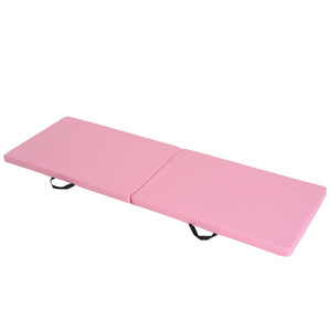 Tappetino Ginnastica Pieghevole 180x60x5 cm Materassino Fitness in PU Rosa