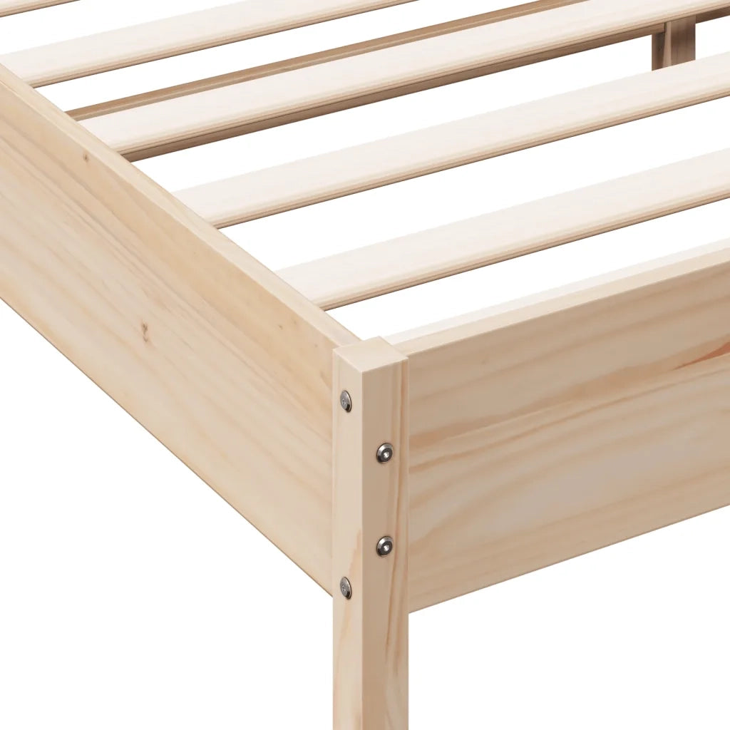 Letto senza Materasso 140x190 cm in Legno Massello di Pino 3207225