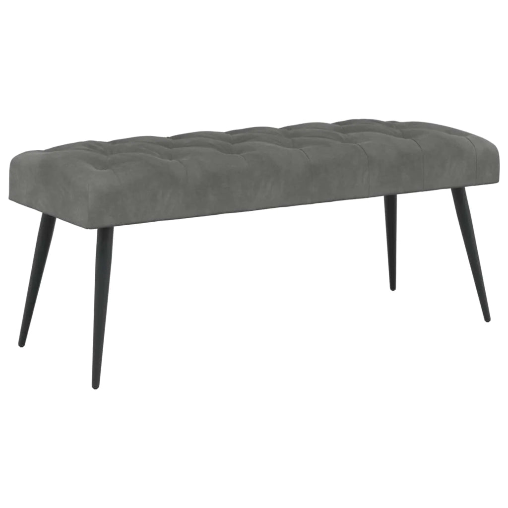 Panchina con bottoni imbottiti Grigio Scuro 110 x 40 x 46 cm 42038572