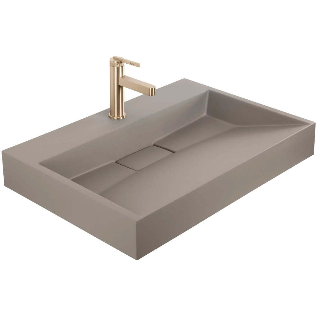 Lavabo In Conglomerato Rea Goya Taupe 70cm