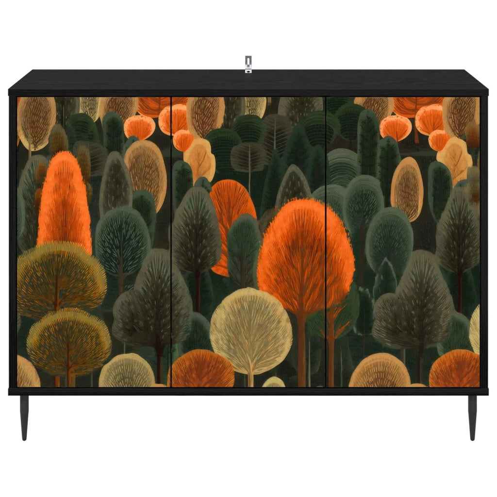 Credenza ZAANDAM Rovere Nero 102 x 33 x 76 cm 8006980