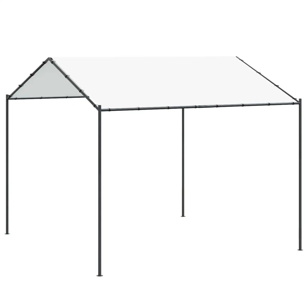 Gazebo Bianco 4 x 4 x 2,6 m Acciaio e Poliestere 362452
