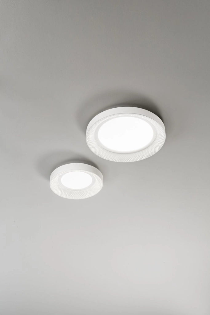 Plafoniera in metallo colore bianco opaco Hive LED 40W CCT 3000K 4000K CRI?90 220-240V 50/60Hz 3200Lm d.50cm