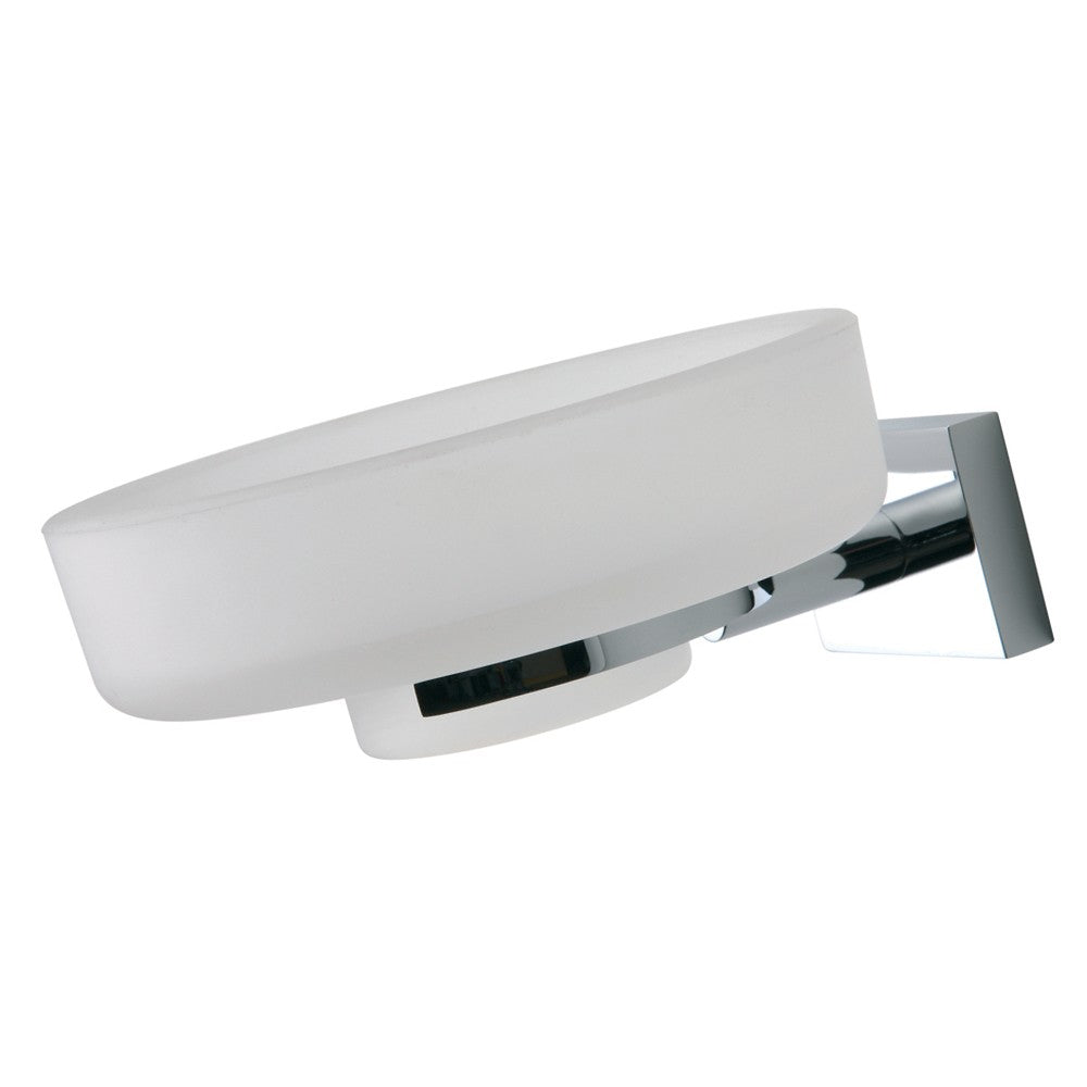 Smart - porta sapone satinato con base cromata