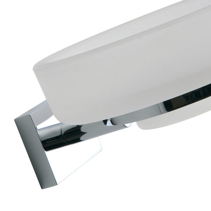 Smart - porta sapone satinato con base cromata