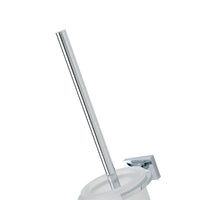 Smart - porta scopino cromato in vetro satinato