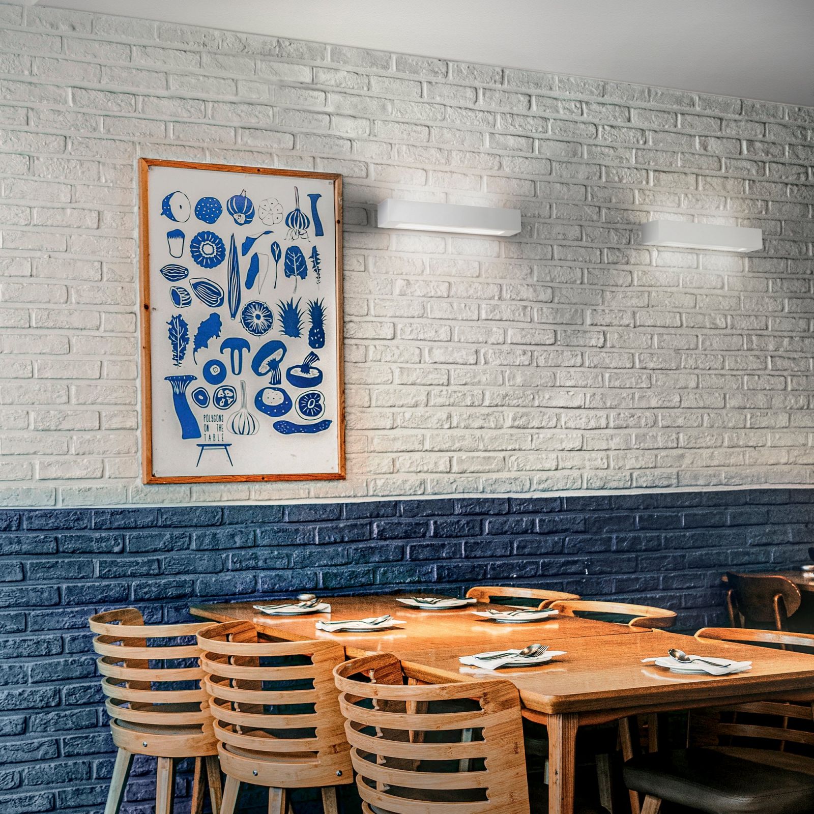 APPLIQUE CANDIDA 2XE14 36X9XH7CM IN GESSO.