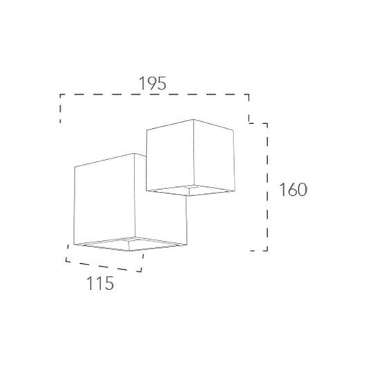 APPLIQUE RUBIK DOPPIA 2XG9 20X12XH16CM IN GESSO.