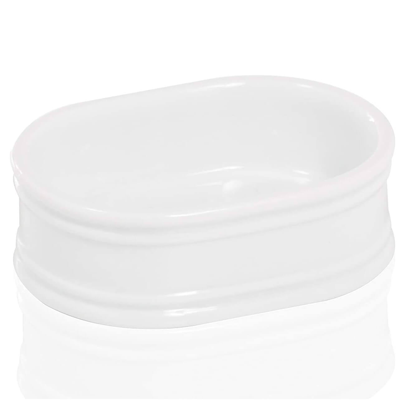 PORTASAPONE IMPERO 12X9XH4CM BIANCO PORCELLANA